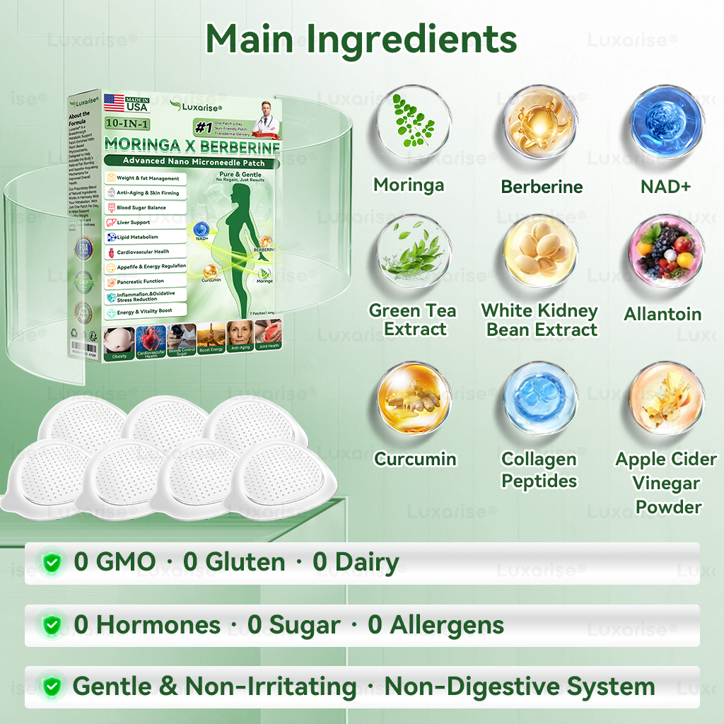 FDA-Registered & GMP Certified 👩‍⚕️🌼 𝑳𝒖𝒙𝒂𝒓𝒊𝒔𝒆® 𝑴𝒐𝒓𝒊𝒏𝒈𝒂 & 𝑩𝒆𝒓𝒃𝒆𝒓𝒊𝒏𝒆 10-𝑰𝑵-1 𝑨𝒅𝒗𝒂𝒏𝒄𝒆𝒅 𝑵𝒂𝒏𝒐 𝑴𝒊𝒄𝒓𝒐𝒏𝒆𝒆𝒅𝒍𝒆 𝑷𝒂𝒕𝒄𝒉 (𝐎𝐧𝐜𝐞 𝐃𝐚𝐢𝐥𝐲, 𝐯𝐢𝐬𝐢𝐛𝐥𝐞 𝐜𝐡𝐚𝐧𝐠𝐞𝐬 𝐢𝐧 𝟕 𝐝𝐚𝐲𝐬）✅ 𝐎𝐛𝐞𝐬𝐢𝐭𝐲, 𝐃𝐢𝐚𝐛𝐞𝐭𝐞𝐬, 𝐒𝐥𝐞𝐞𝐩 𝐀𝐩𝐧𝐞𝐚, 𝐀𝐧𝐝 𝐉𝐨𝐢𝐧𝐭 𝐈𝐬𝐬𝐮𝐞𝐬