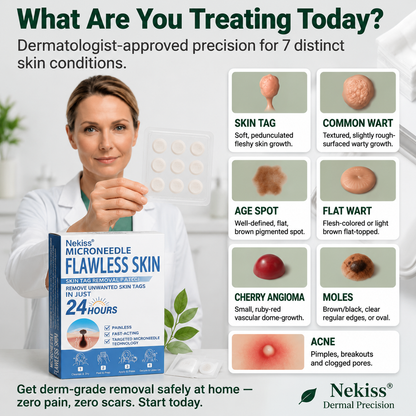 👩‍⚕️💎 𝐎𝐟𝐟𝐢𝐜𝐢𝐚𝐥 𝐒𝐭𝐨𝐫𝐞 | 𝑵𝐞𝒌𝐢𝐬𝐬® 🌿 𝐁𝐨𝐭𝐚𝐧𝐢𝐜𝐚𝐥 𝐌𝐢𝐜𝐫𝐨𝐧𝐞𝐞𝐝𝐥𝐞 𝐇𝐲𝐝𝐫𝐨𝐜𝐨𝐥𝐥𝐨𝐢𝐝 𝐏𝐚𝐭𝐜𝐡 (𝐅𝐨𝐫 𝐒𝐤𝐢𝐧 𝐓𝐚𝐠𝐬, 𝐒𝐦𝐚𝐥𝐥 𝐒𝐤𝐢𝐧 𝐆𝐫𝐨𝐰𝐭𝐡𝐬, 𝐖𝐚𝐫𝐭𝐬, 𝐌𝐨𝐥𝐞𝐬, 𝐀𝐠𝐞 𝐒𝐩𝐨𝐭𝐬 & 𝐏𝐢𝐠𝐦𝐞𝐧𝐭𝐚𝐭𝐢𝐨𝐧 𝐂𝐨𝐧𝐜𝐞𝐫𝐧𝐬)